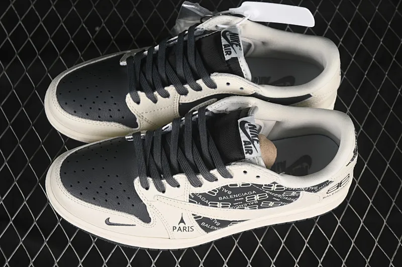 All categories Air Jordan Jordan series basketball shoes Air Jordan 1 Low high-end customized low-top sneakers Travis Scott x Fragment Design x Air Jordan 1 Low OG SP AJ1 Joe 1 Balenciaga co-branded off-white and black print low-top cultural casual sneakers LD2025-019